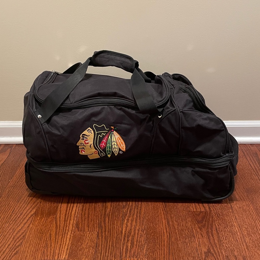 Chicago Blackhawks Rolling Duffel Bag